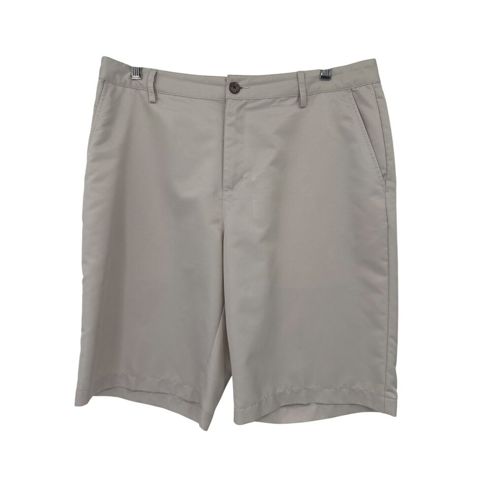 Adidas Mens Climalite Golf Shorts Size 34 Beige pockets hiking
